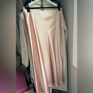 Macy’s On 34th Elegant Pink Satin Skirt, Size L